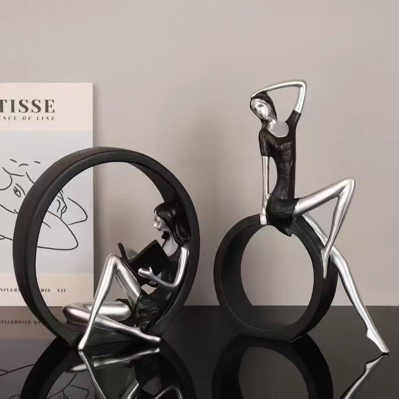 2 Buah Patung Gadis Yoga Memba - Resin Art India ulasan dan harga