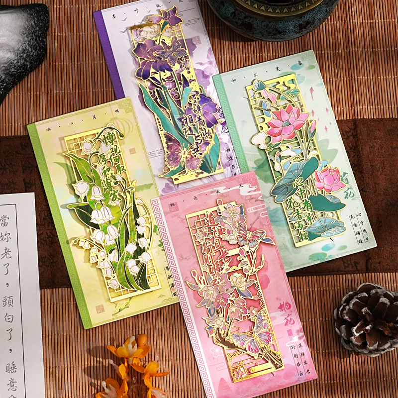 Penanda Buku Logam Lotus Elega - Resin Art Bookmark ulasan dan harga